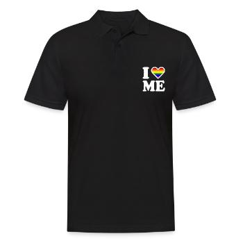 I love me - Polo Homme - noir - Devant - Kai (181cm)