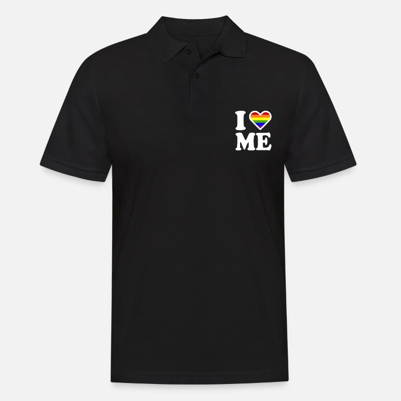 I love me - Männer Poloshirt - Schwarz