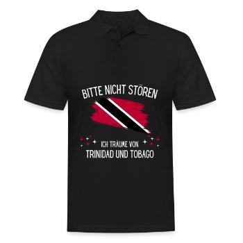Ich Träume Von Trinidad Und Tobago - Männer Poloshirt - Schwarz - Vorne - Kai (181cm)