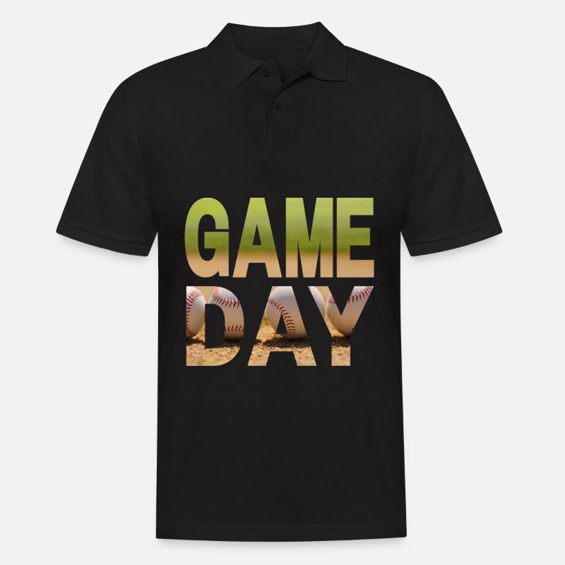Game Day Baseball - Männer Poloshirt - Schwarz