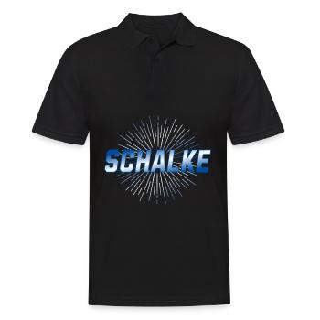 Schalke - Männer Poloshirt - Schwarz - Vorne - Kai (181cm)