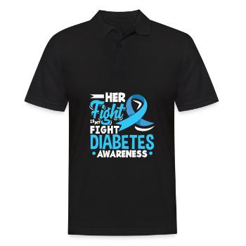 T1D Diabetes Typ 1 Diabetiker Geschenk - Männer Poloshirt - Schwarz - Vorne - Kai (181cm)