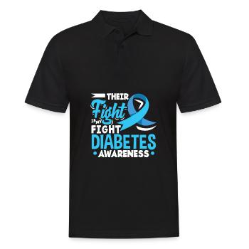 T1D Diabetes Type 1 Diabetic Gift - Men's Polo Shirt - black - Front - Kai (181cm)