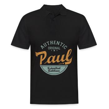 Paul prénom Cadeau Tshirt personnalisé Paul - Polo Homme - noir - Devant - Kai (181cm)