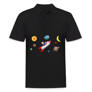freedom - Men's Polo Shirt - black - Front - Kai (181cm)