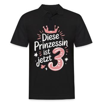 Birthday Gift 3 Years Children's Birthday - Men's Polo Shirt - black - Front - Kai (181cm)