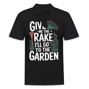 Gardener Garden Plants Gardening - Men's Polo Shirt - black - Front - Kai (181cm)