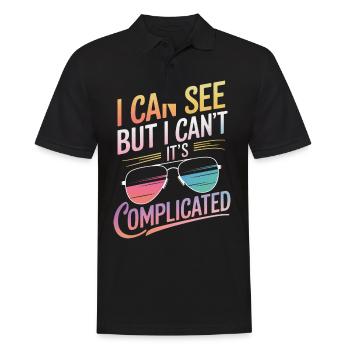 Blinde Blindheit Sehbehinderte Menschen - Männer Poloshirt - Schwarz - Vorne - Kai (181cm)