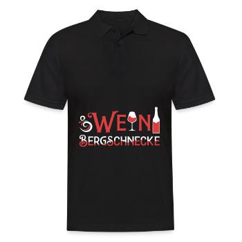 Wein Bergschnecke Weinkenner Wein Spruch - Männer Poloshirt - Schwarz - Vorne - Kai (181cm)