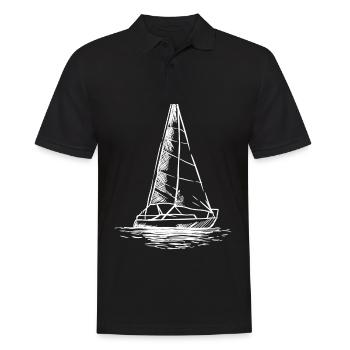Seglen Segelboot Segler - Männer Poloshirt - Schwarz - Vorne - Kai (181cm)