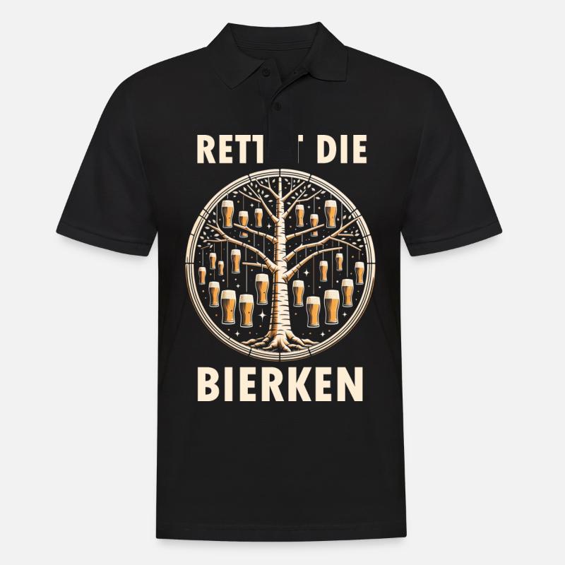 Bierken Bier Spruch - Männer Poloshirt - Schwarz