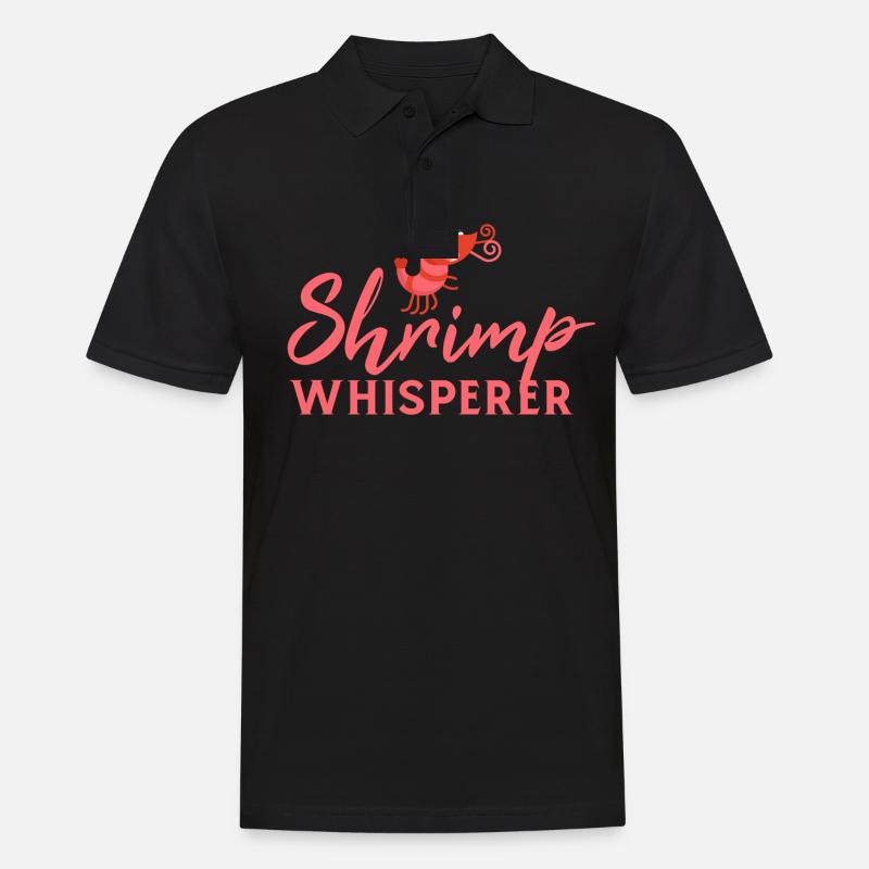 Shrimp Whisperer - Männer Poloshirt - Schwarz