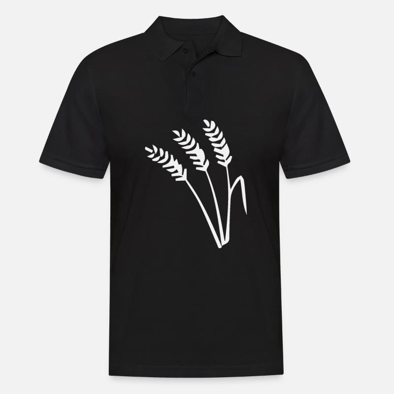Getreide - Männer Poloshirt - Schwarz