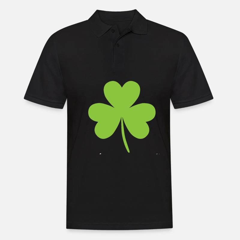 kleeblatt - Männer Poloshirt - Schwarz