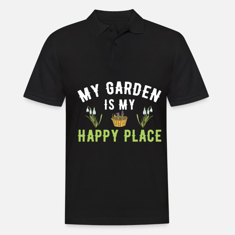 Mein Garten - Männer Poloshirt - Schwarz