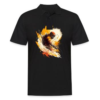 Mountain adventurers: skiers, action and adrenaline! - Men's Polo Shirt - black - Front - Kai (181cm)