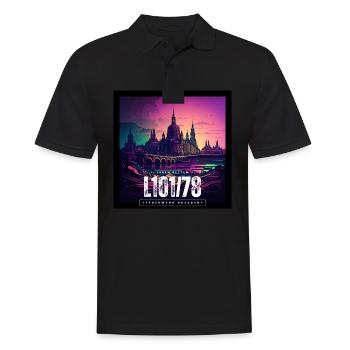 Skyline Dresden - Männer Poloshirt - Schwarz - Vorne - Kai (181cm)
