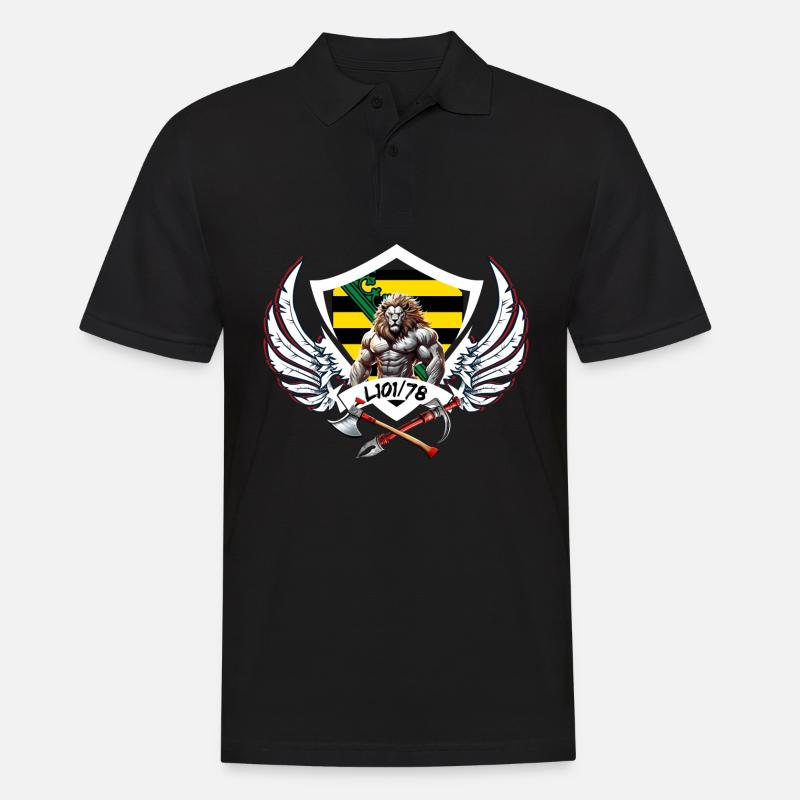 Logo - Männer Poloshirt - Schwarz