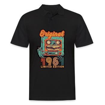 Édition limitée 1981 Cassette Vintage anniversaire - Polo Homme - noir - Devant - Kai (181cm)