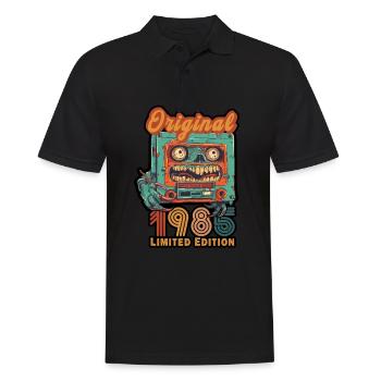 Original 1985 édition limitée Vintage rétro - Polo Homme - noir - Devant - Kai (181cm)
