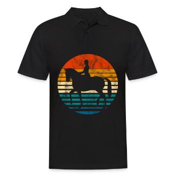 Dressage Cavalier de dressage Cheval d’équitation - Polo Homme - noir - Devant - Kai (181cm)