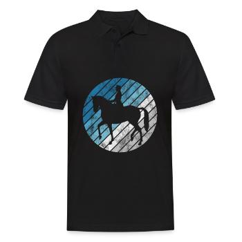 Dressage Cavalier de dressage Cheval d’équitation - Polo Homme - noir - Devant - Kai (181cm)