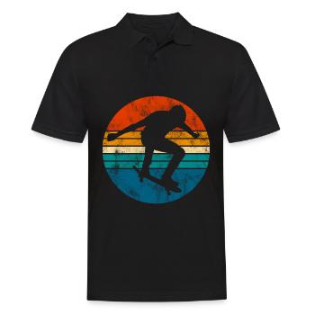 Skateboarder Skateboard Skater Skate Skateing - Polo Homme - noir - Devant - Kai (181cm)