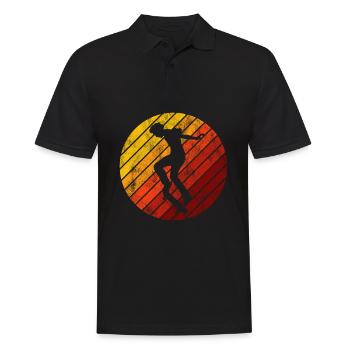 Skateboarder Skateboard Skater Skate Skateing - Men's Polo Shirt - black - Front - Kai (181cm)