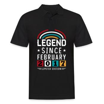 2017 Legend Since Birthday Gift February - Men's Polo Shirt - black - Front - Kai (181cm)