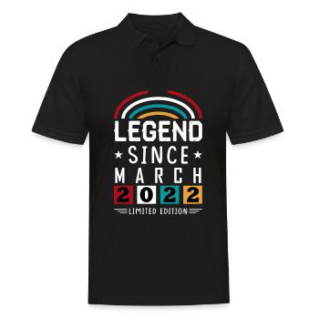 Légende 2022 depuis la marche cadeau d’anniversaire - Polo Homme - noir - Devant - Kai (181cm)