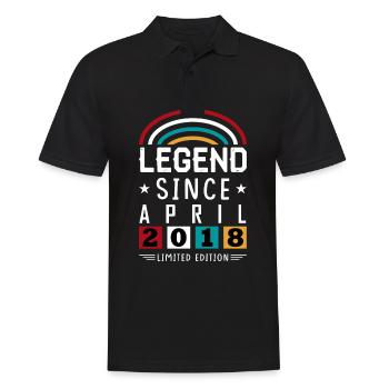 2018 Légende depuis cadeau d’anniversaire avril - Polo Homme - noir - Devant - Kai (181cm)