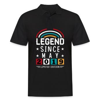 2019 Legend Since Geburtstag Geschenk Mai - Männer Poloshirt - Schwarz - Vorne - Kai (181cm)