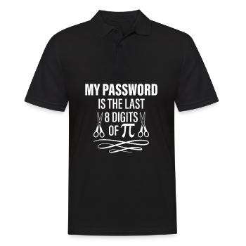 Mon mot de passe - 8 derniers chiffres de Pi - Polo Homme - noir - Devant - Kai (181cm)