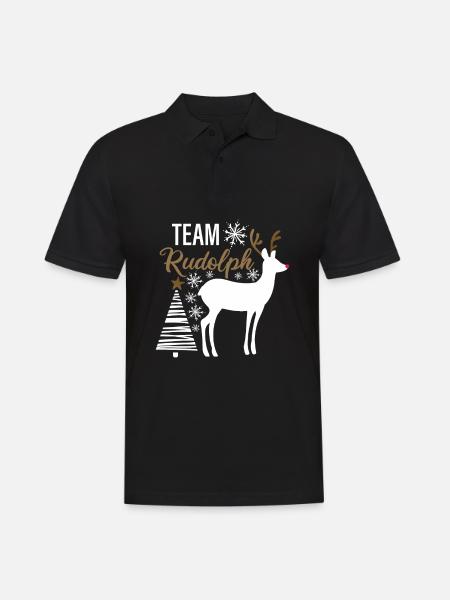 Team Rudolph - Weihnachten - Männer Poloshirt - Schwarz
