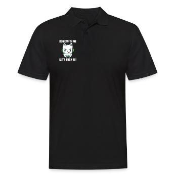Rush B Gamer Spruch - Männer Poloshirt - Schwarz - Vorne - Kai (181cm)