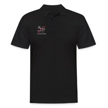 Liebe gewinnt immer - 3 gewinnt Design - Männer Poloshirt - Schwarz - Vorne - Kai (181cm)