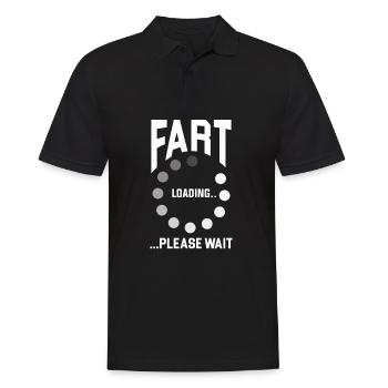 Fart péter chiots gonflement idée cadeau flatulence - Polo Homme - noir - Devant - Kai (181cm)