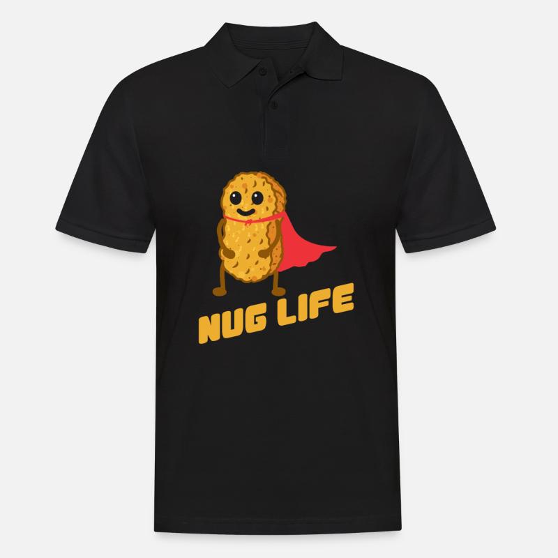 Chicken Nugget Frittierte Hähnchenstückchen - Männer Poloshirt - Schwarz