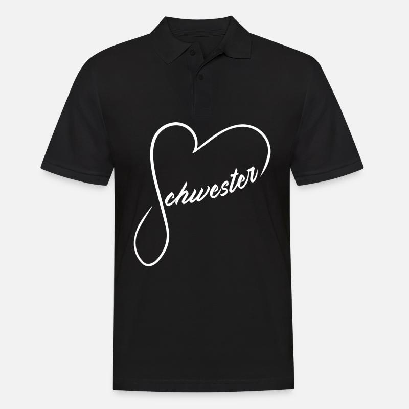 Schwesterherz - Männer Poloshirt - Schwarz