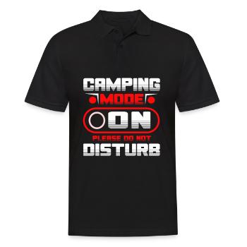 Camping Mode On Please Do Not Disturb - Männer Poloshirt - Schwarz - Vorne - Kai (181cm)