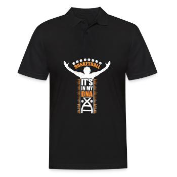 Basketball - It's in my DNA - Männer Poloshirt - Schwarz - Vorne - Kai (181cm)