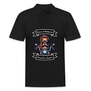 Sons of Arthrose - Ibuprofen Chapter - Männer Poloshirt - Schwarz - Vorne - Kai (181cm)