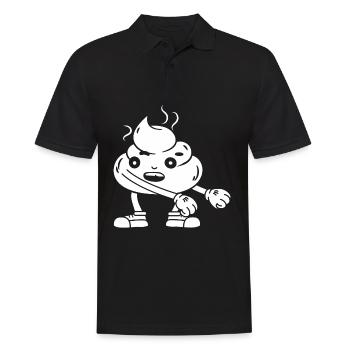 Funny poop pile dancing - Men's Polo Shirt - black - Front - Kai (181cm)