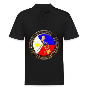 Carte du drapeau des Philippines - Polo Homme - noir - Devant - Kai (181cm)