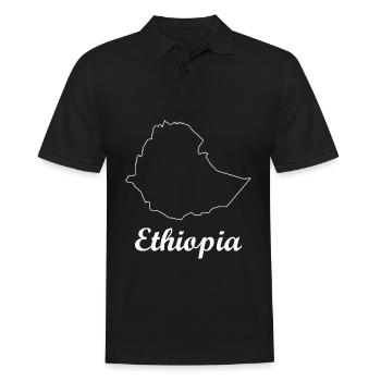 Ethiopie Ethiopie Carte Carte - Polo Homme - noir - Devant - Kai (181cm)