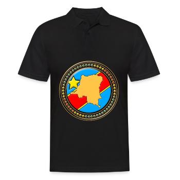 Congo - Congo flag map - Men's Polo Shirt - black - Front - Kai (181cm)