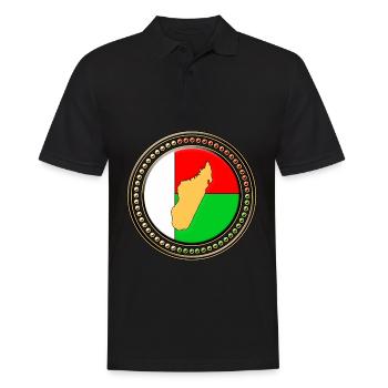 Madagaskar Flagge Landkarte - Männer Poloshirt - Schwarz - Vorne - Kai (181cm)
