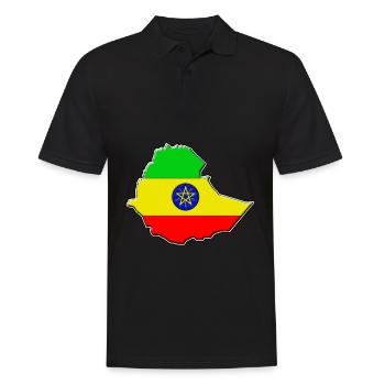 Ethiopie Carte du drapeau de l'Ethiopie - Polo Homme - noir - Devant - Kai (181cm)