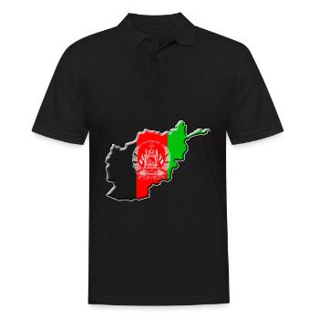 Afghanistan flag map - Men's Polo Shirt - black - Front - Kai (181cm)