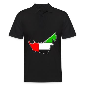United Arab Emirates flag map - Men's Polo Shirt - black - Front - Kai (181cm)